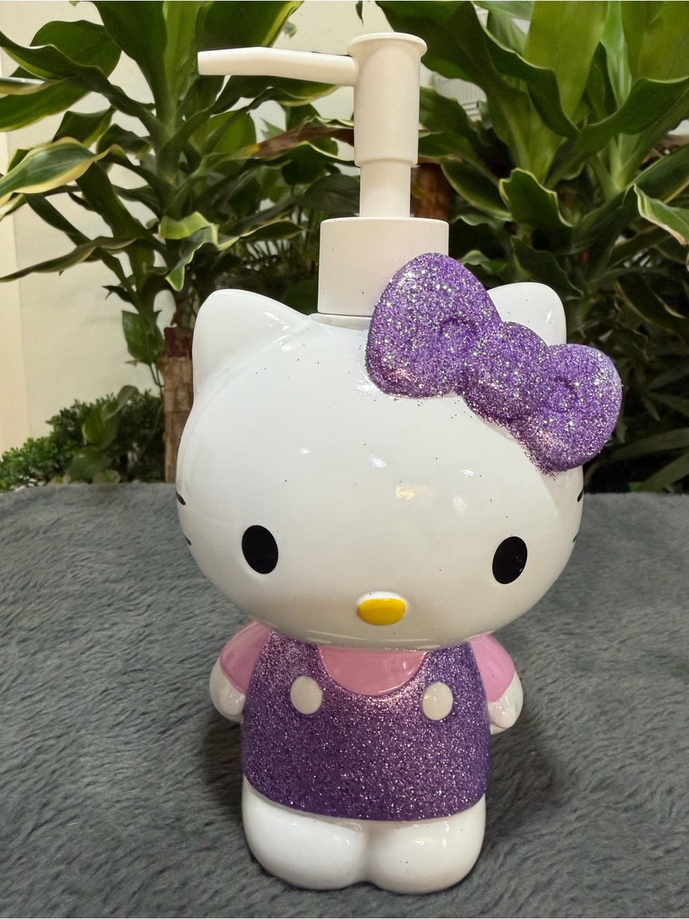 Hello Kitty Purple Glitter Kids Soap/Lotion Dispenser